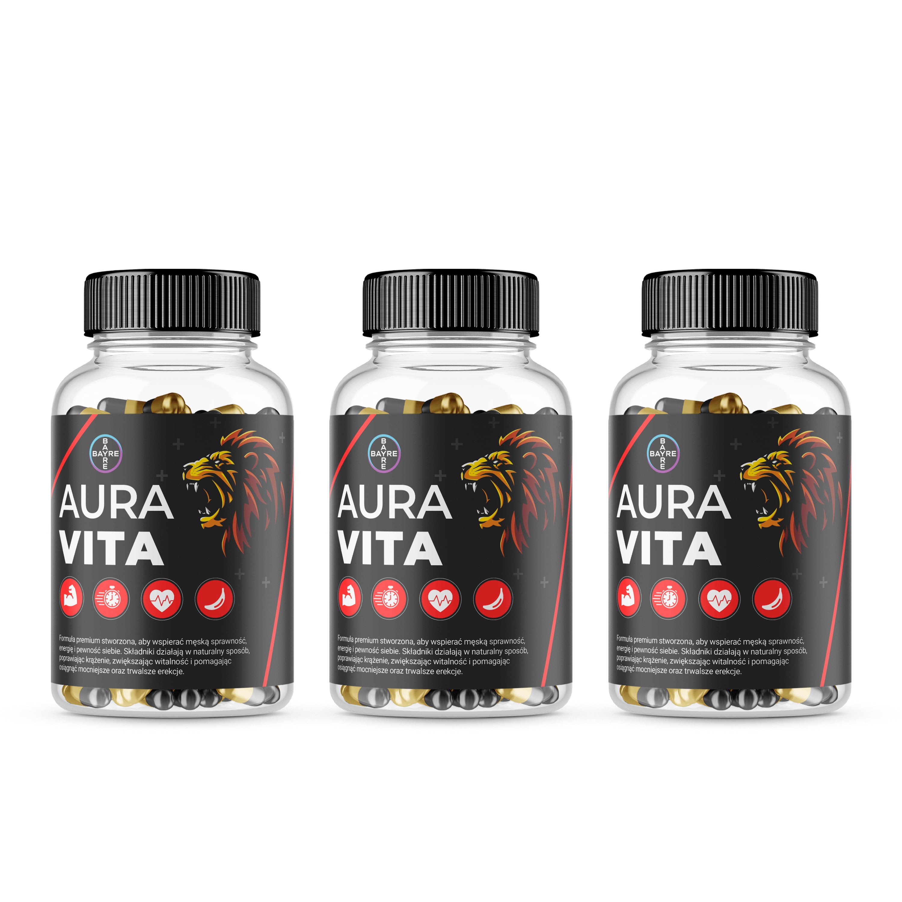 3x Auravita – Zaawansowane Wsparcie Męskiej Sprawności